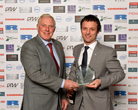Chris Batty presents award