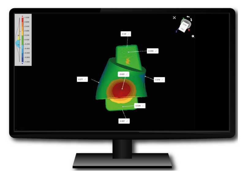 Inspection Deviation Colour Map - Lestercast Investment Casting Services