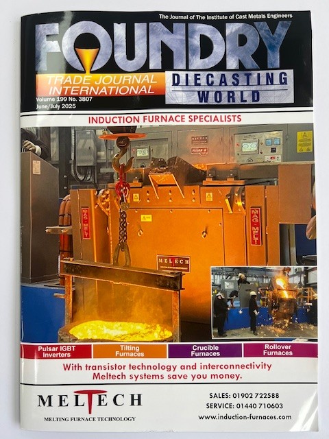 Foundry Trade Journal front - Lestercast Investment Casting Services Foundry Trade Journal front